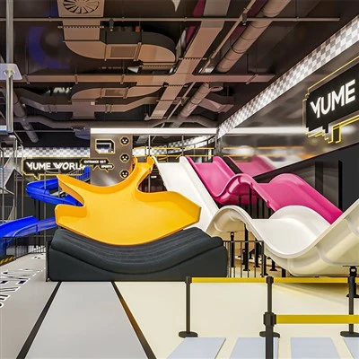 Komerciāls High{0}}Impact Slide Park & ​​Elevated Adventure Course